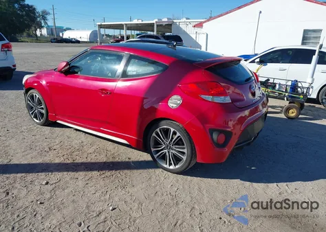2016 Hyundai Veloster Turbo z USA, uszkodzony, nr VIN KMHTC6AE8GU292240